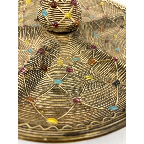 VTG Serving Tray Mexican Hat Platter Appetizer With Toothpick Holder Tilso - Picture 9 of 12